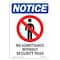 Signmission OSHA Notice Sign, 10" H, 7" W, Rigid Plastic, No Admittance Without Sign With Symbol, Portrait OS-NS-P-710-V-14372 - alternate 1
